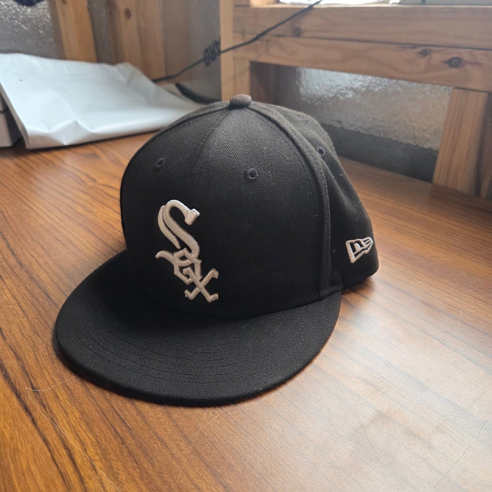 New Era 59FIFTY Chicago White Sox Official On-Field Fitted Hat Black Size 7 1/2